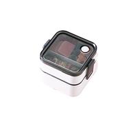 PVGYUJFD Lunchbox, Bento Boxes Simple Lunch Box Can Be Heated By Microwave Oven Separate Type Portable Tablew(White,800-1000ml)