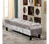 PVGYUJFD Shoe cabinet, Padded Chest with Lid, Bench with Shoe Storage, Suitable for Bedroom(Grey,90x45x45cm(35x18x18inch))
