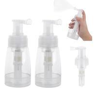Pvieked 2 Pack Powder Spray Bottle, Empty Dry Barber Powder Travel Cosmetics Blower, Refillable Hair Fiber Applicator for Hair Salon, Home, Beauty (180ml)