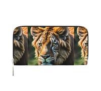 pvinnk African animals Print Elegant Leather Hand Wallet Women Capacity Big Casual Wallet Travel-Ready Wallet, Black, One Size, Art