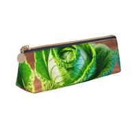 pvinnk Bright Cabbage Print Stylish and practical Pencil Case Large Capacity Triangle Pencil Pouch with Zipper
