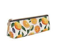 pvinnk citrus fruit pattern Print Stylish and practical Pencil Case Large Capacity Triangle Pencil Pouch with Zipper