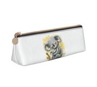 pvinnk Cute Koala Mom Print Stylish and practical Pencil Case Large Capacity Triangle Pencil Pouch with Zipper