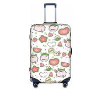 Pvinnk Cute Pigs Pattern Print Protective Luggage Cover Elastic Washable Suitcase Protector Travel Gear Protector, White, XL