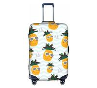 Pvinnk Cute pineapple Print Protective Luggage Cover Elastic Washable Suitcase Protector Travel Gear Protector, White, M
