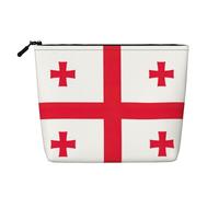 pvinnk Flag of Georgia Print make up bag Single-layer Makeup Bags Travel Cosmetic Organizer Large Capacity Zippered, Black, One Size