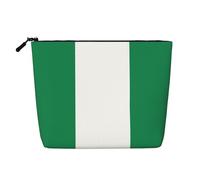 pvinnk Flag of Nigeria Print make up bag Single-layer Makeup Bags Travel Cosmetic Organizer Large Capacity Zippered, Black, One Size