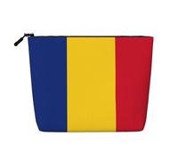 pvinnk Flag of Romania Print make up bag Single-layer Makeup Bags Travel Cosmetic Organizer Large Capacity Zippered, Black, One Size