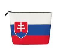 pvinnk Flag of Slovakia Print make up bag Single-layer Makeup Bags Travel Cosmetic Organizer Large Capacity Zippered, Black, One Size
