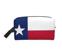 pvinnk Flag of Texas Print Portable Makeup Pouch Travel Toiletry Bag Storage Bags with Handles Large Capacity, White, One Size