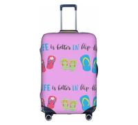 pvinnk Flip Flops Calligraphy Beach Shoes Print Protective Luggage Cover Elastic Washable Suitcase Travel Gear Protector, White, S