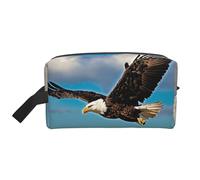 pvinnk Flying Eagle Print Portable Makeup Pouch Travel Toiletry Bag Storage Bags with Handles Large Capacity, White, One Size
