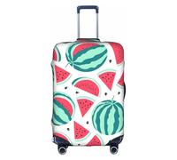 Pvinnk Fruits Watermelon Print Protective Luggage Cover Elastic Washable Suitcase Protector Travel Gear Protector, White, S
