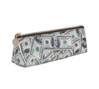 pvinnk Funny Dollar Money Print Stylish and practical Pencil Case Large Capacity Triangle Pencil Pouch with Zipper