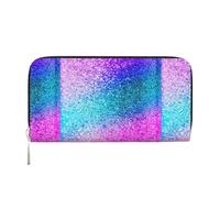 pvinnk Glitter Sequin Spot Print Elegant Leather Hand Wallet Women Capacity Big Casual Wallet Travel-Ready Wallet, Black, One Size, Art