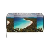 pvinnk island of cuba Print Elegant Leather Hand Wallet Women Capacity Big Casual Wallet Travel-Ready Wallet, Black, One Size, Art