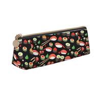 pvinnk Japanese sushi shrimp Print Stylish and practical Pencil Case Large Capacity Triangle Pencil Pouch with Zipper