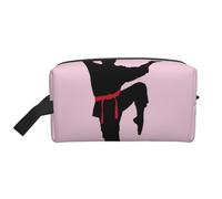 pvinnk karate men Print Portable Makeup Pouch Travel Toiletry Bag Storage Bags with Handles Large Capacity, White, One Size