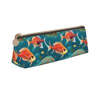 pvinnk Ocean Underwater Fish Print Stylish and practical Pencil Case Large Capacity Triangle Pencil Pouch with Zipper