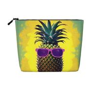 pvinnk Psych pineapple quote Print make up bag Single-layer Makeup Bags Travel Cosmetic Organizer Large Capacity Zippered, Black, One Size