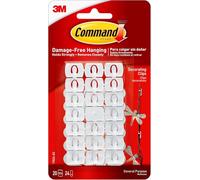 PVONLINE OASIS Damage-Free Hanging Decorating Clips, 20 Clips and 24 Strips, White