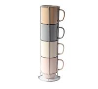 PVPLMTMRCR Ceramic Mug Suit Nordic Simple Guest Cup Household Stackable(A withcupholderfreespoon)