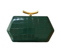 PVPLMTMRCR Women's Single Shoulder Crossbody Special-Shaped Crocodile Pattern Clutch Dinner Bag(Darkgreen)