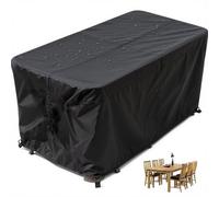 PVPQPR Garden Furniture Cover Waterproof 240x100x90cm Outdoor Furniture Covers Waterproof Square/Rectangular Patio Furniture Table Set Cover Heavy-Duty Outdoor Covering - Black