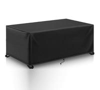 PVPQPR Garden Furniture Cover Waterproof Rectangular 190x90x80cm(LxWxH) Patio Covers for Outdoor Furniture Garden Anti UV/Tear,High Density Black 420D Oxford Fabric