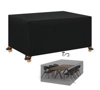 PVPQPR Heavy Duty 420d Oxford Fabric Garden Furniture Covers Waterproof 300x200x100cm(LxWxH) Patio Set Cover Large Garden Covers For Furniture Rectangle/Rectangular Outdoor Rattan Sofa Cover