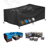 PVPQPR Large Garden Furniture Cover Outdoor Furniture Covers 220X200X75cm Waterproof Heavy Duty Patio Furniture Cover Xxl Garden Table Covers Waterproof Rectangular For Patio Table,Chair,Rattan Sofa