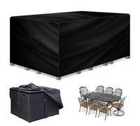 PVPQPR Large Garden Furniture Cover Rectangular 350x250x90cm(LxWxH) Waterproof Patio Furniture Covers Windproof Tear-Resistant Anti-Uv For Winter Heavy Duty 420d Oxford Fabric