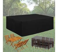 PVPQPR Outdoor Furniture Covers Waterproof Rectangular,Heavy Duty 420D Outdoor Patio Furniture Protector Rectangular Table and Chair Set,Rattan Garden Furniture Covers 175x75x75cm(LxWxH)