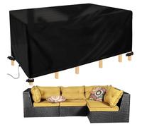 PVPQPR Table Cover Waterproof Outdoor Rectangular/Square Outdoor Furniture Covers 210x160x100cm(LxWxH) Garden Rattan Sofa Set Patio Table Covers Anti-UV, Upgraded Tear-Resistant 420D Oxford Fabric