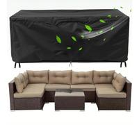 PVPQPR Waterproof Outdoor Furniture Cover 100x60x40cm(LxWxH) - Anti-Uv Windproof,Black 420d Oxford Fabric Patio Table Cover,Pvc Coating,For Garden Table & Chairs-Rectangular