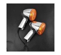 PVPTNTUVLD For Ha&rley For Spo&rtster 883 For Iron XL1200 1992-2022 2x Motorcycle Rear Turn Signals Indicators Amber Lights Black/Chrome Turn Signal Lights(Turn Signals Light-01)
