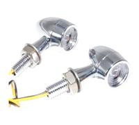 PVPTNTUVLD For Motorbike Turn Indicators 2/4Pcs Universal Motorcycle Chrome Turn Signal Light 12V Amber White Flashing Light Turn Signal Lights(2pcs Signal Light)