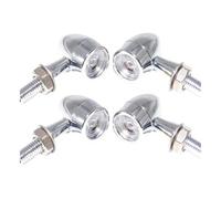 PVPTNTUVLD For SU&ZUKI 2/4Pcs Universal Motorcycle Chrome Turn Signal Light 12V Amber White Flashing Light Turn Signal Lights(4pcs Signal Light-01)