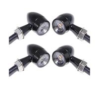 PVPTNTUVLD For SU&ZUKI 2/4Pcs Universal Motorcycle Chrome Turn Signal Light 12V Amber White Flashing Light Turn Signal Lights(4pcs Signal Light)