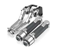PVPTNTUVLD for Suz&uki GSR400 GSR 400 2008-2012 Motorcycle Adjustable Folding Extendable Brake Clutch Levers Handlebar Hand Grips Ends Brake Clutch Lever(21)