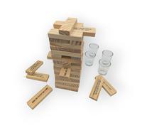 PVT International Stacking Block Tower Drinking Game, Tumbling Blocks with Fun Drinking Challenges, Party Drinking Games for Adults, Game Night, Birthdays, Bars