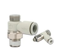 PVTLCYBI 10PCS/Lot Speed Controller with One-touch Fitting Meter-out Throttle Valve Pneumatic Fitting AS1201F AS2201F 3201F(AS2201F-01-08SA)