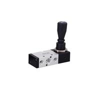 PVTLCYBI 5 way 2 position Pneumatic air hand control valve TSV86522-M/S Port 1/4" 1/8 Manual valve Mechanical lock spring loaded(TSV86521M)