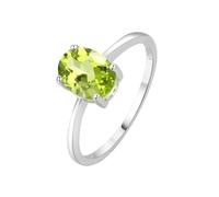 PVUVTNAHW 1.45ct Garnet Citrine Amethyst Peridot Sky Blue Topaz Birthstone Solitaire Ring 925 Sterling Silver(Natural Peridot,6)