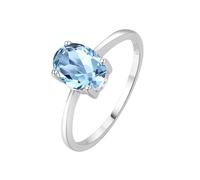 PVUVTNAHW 1.45ct Garnet Citrine Amethyst Peridot Sky Blue Topaz Birthstone Solitaire Ring 925 Sterling Silver(Sky Blue Topaz,7)