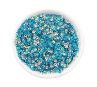 PVUVTNAHW 100g 3mm Cup Round PVC Loose Sequins for Sewing Wedding Craft DIY Woman Dance Shinning Accessories(AB turquoise-3mm)