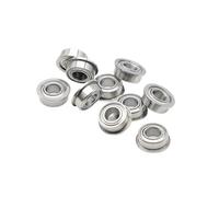 PVUVTNAHW 10Pcs MF105ZZ Bearing 5x10x4mm Double Shielded Miniature Flanged MF105 Z ZZ Ball Bearings(10PMF83ZZ)