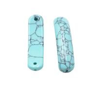 PVUVTNAHW 10pcs Natural Fluorite Stone Crystal Connector Pendant Bracelet Necklace Accessories For Jewelry Making(Blue turquoise)