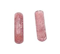 PVUVTNAHW 10pcs Natural Fluorite Stone Crystal Connector Pendant Bracelet Necklace Accessories For Jewelry Making(Strawberry crystal)