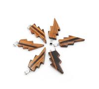 PVUVTNAHW 10Pcs Natural Stone Lightning Pendant Reiki Healing Quartz Crystal Chakra Energy Beads Handmade Spiritual DIY Jewelry(Tiger eye)